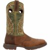 Durango Rebel by Dark Chestnut and Hunter Green Western Boot, DARK CHESTNUT/HUNTER GREEN, W, Size 10.5 DDB0390